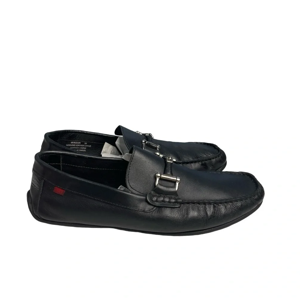 Marc Joseph MJ 6123 8N black all leather driving loafer. Size 10 made in Brazil